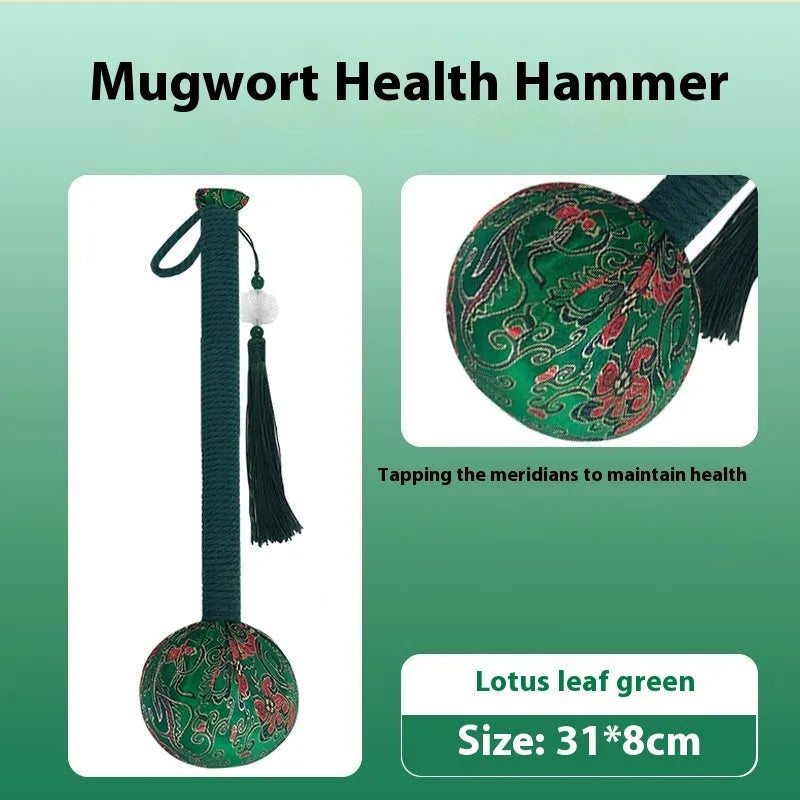 Argy wormwood health massage hammer with canvas cover, available in 26cm or 31cm sizes