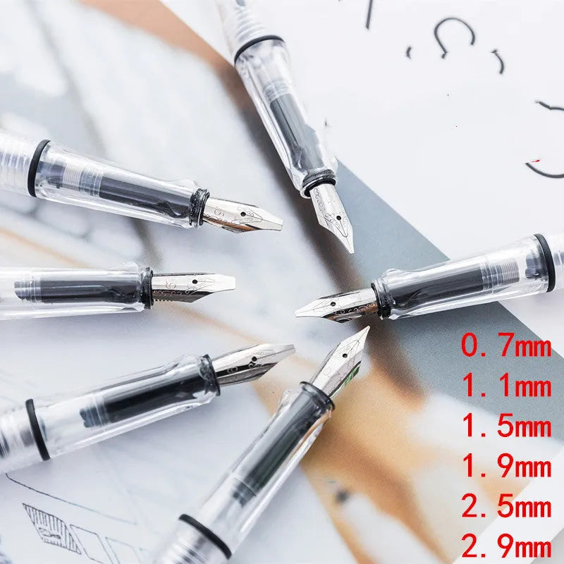 Art Word Parallel Pen with ceramic shell and iridium nib in six sizes 0.7mm to 2.9mm for calligraphy