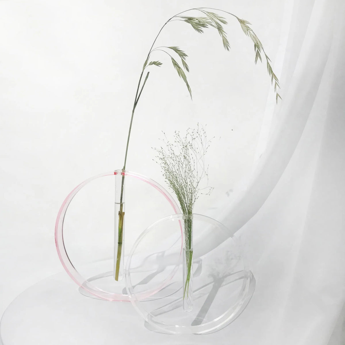 Acrylic transparent test tube vase handmade polished surface small size