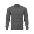 Men's stand collar casual sports zipper sweater in cotton fabric available in multiple colours