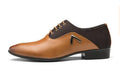 Men's black Oxford shoes with a low-cut PU upper and rubber sole for business casual wear.