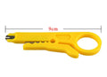 Yellow mini portable wire stripper tool with 0.6mm stripping diameter for electrical and communication cables