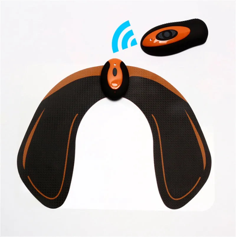EMS electrical muscle stimulator unit with gel pads for hip and abdominal toning