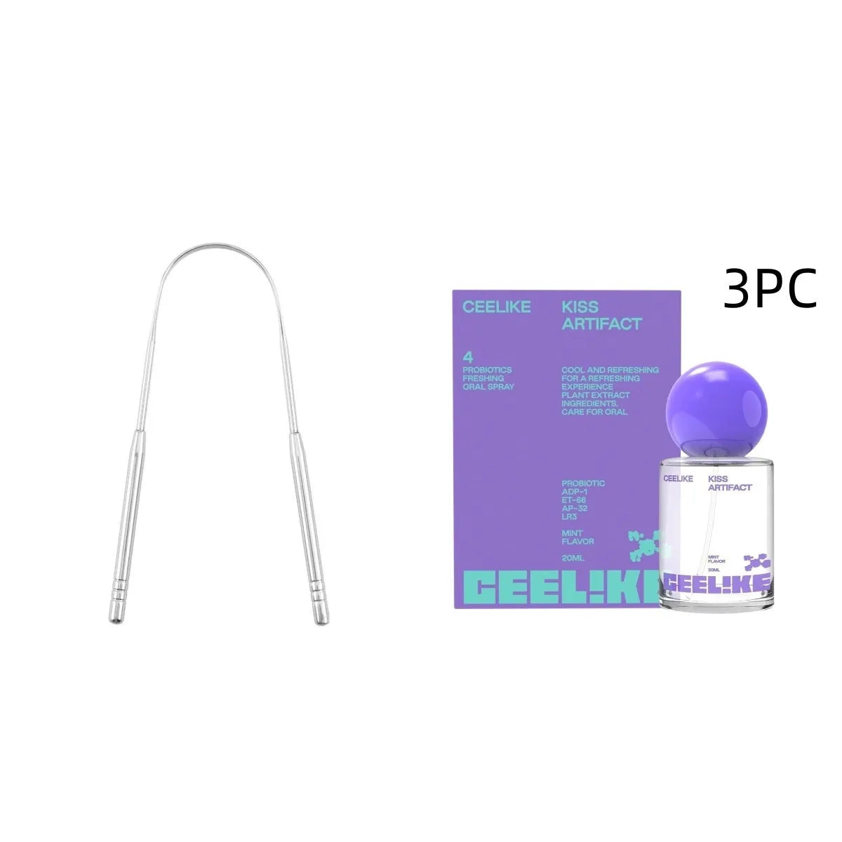 20ml portable oral care spray bottle with nozzle dispenser for probiotics cleaning formula