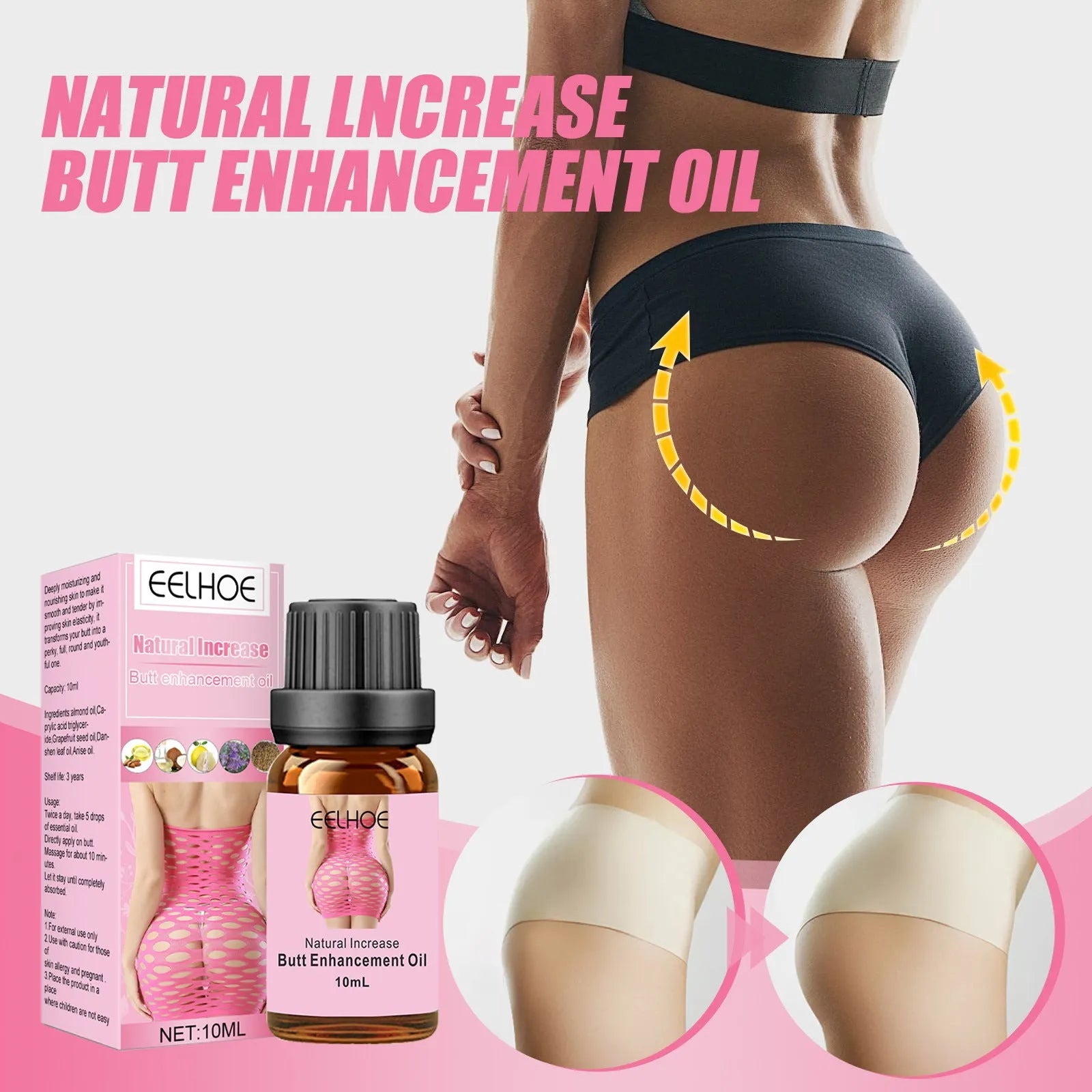 10ml body shaping essential oil bottle with plant-based formula for firming skin