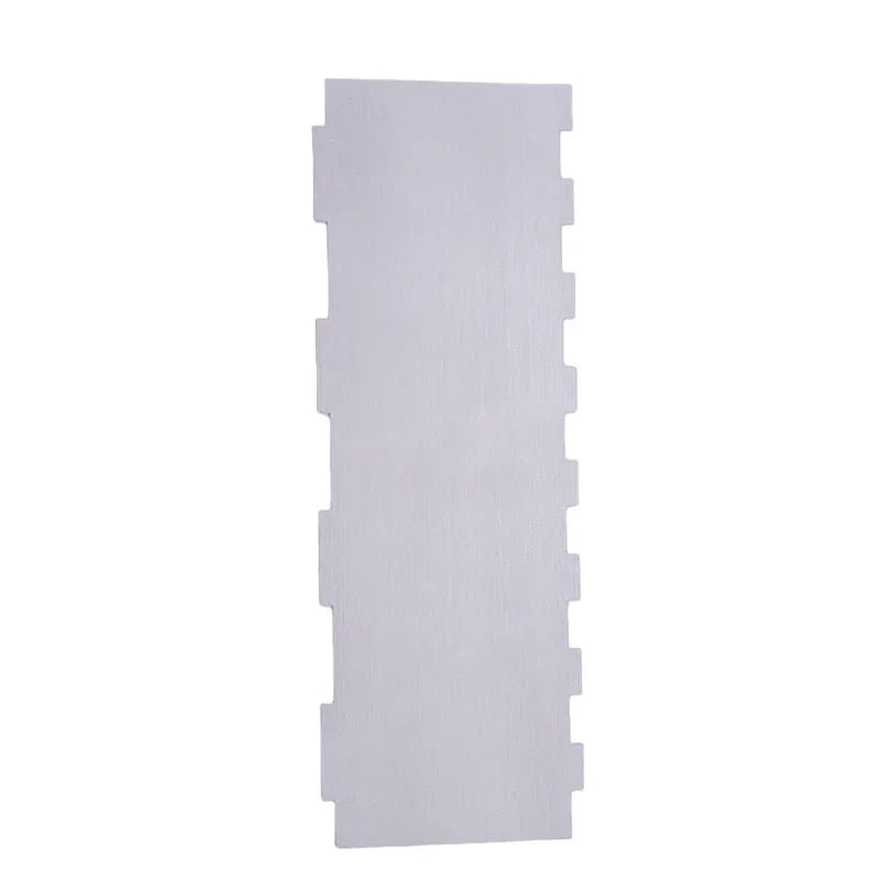 Stainless steel cream scraper cake decorating tool with six polygon pattern designs