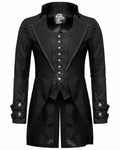 Men's Victorian morning gown cosplay jacket in black, unisex, chemical fibre blend