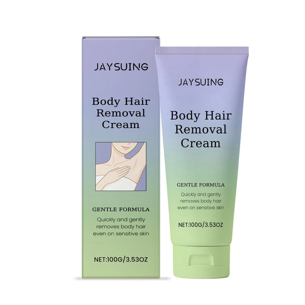 100g moisturising care hair removal cream with British style packaging showing depilatory formula