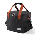 Insulated crossbody picnic bag in Oxford cloth with shoulder strap, shown in grey colour