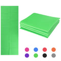 Folding non-slip PVC yoga mat in blue with handles, 173x61x0.4cm