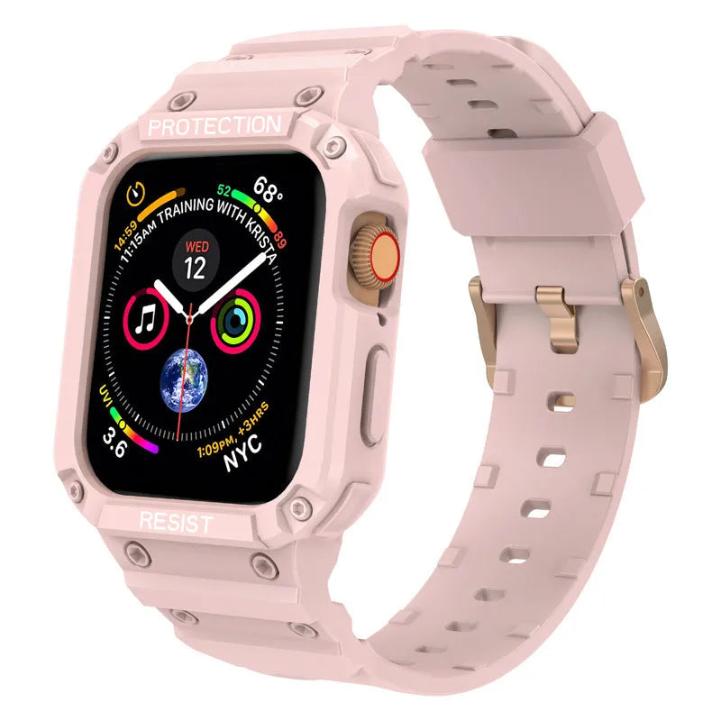 Apple Watch Series 8 compatible soft TPU sport strap in multiple colour options