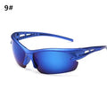 Cycling sunglasses with polarised lens and elastic paint frame, black frame with grey film, UV400 windproof design