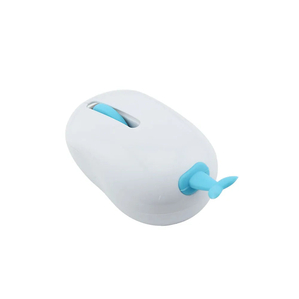 Pink wireless silent mouse with compact design and USB receiver for laptop use