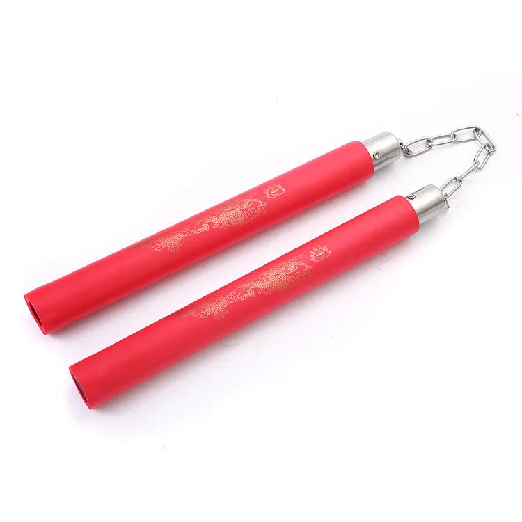Sponge nunchaku for children beginners practice in black EVA foam double jointed stick