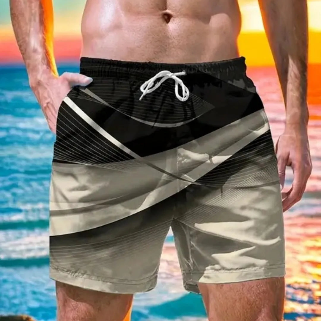 2025 summer men's casual shorts in polyester, simple style, available in multiple colours and sizes S to 2XL