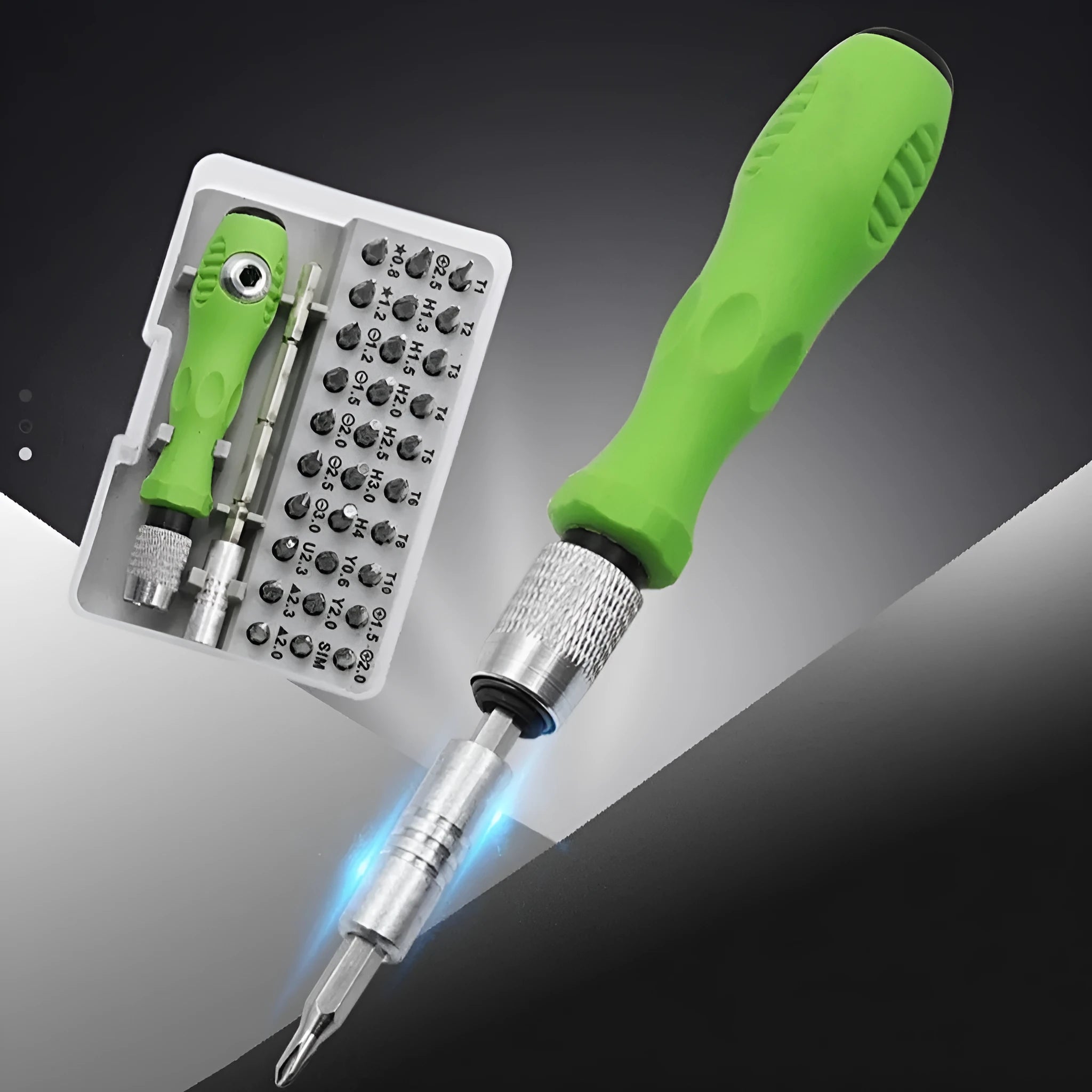 32-in-1 magnetic handle precision screwdriver set with bits for mobile phone repair