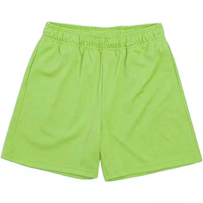 Men's Mesh Quick-drying Shorts for running sports, fitness and body shaping in black, red, grass green, purple or sky blue, featuring breathable chemical fibre fabric and available in sizes M, L, XL, 2XL and 3XL for summer workouts and training sessions