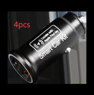 Black GPS car locator tracker device for vehicle security with charging port connection