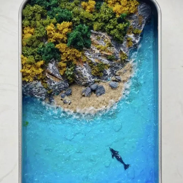 DIY marine landscape handmade model ornament crafted from bamboo for aquarium decoration
