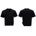 Men's cotton round neck T-shirt with three-dimensional pleating and stitching, black colour, loose fit