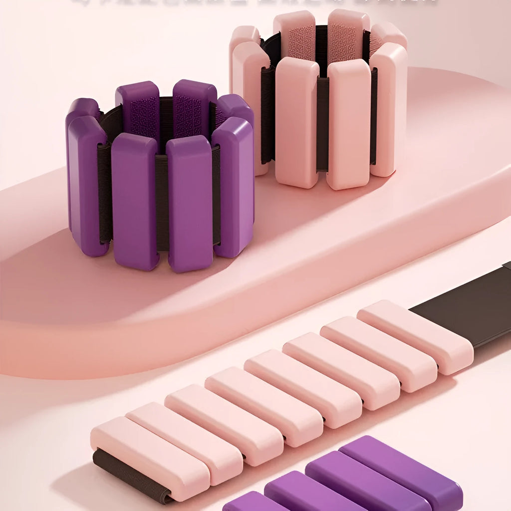 Portable home detachable sports weight-bearing bracelet in black with 1 lb weight pouch and adjustable strap