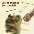 Plush cat toy mouse with simulated sound feature for indoor cats