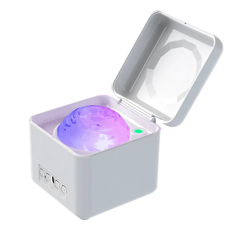 White ABS USB rechargeable starry sky galaxy projector night light with remote control