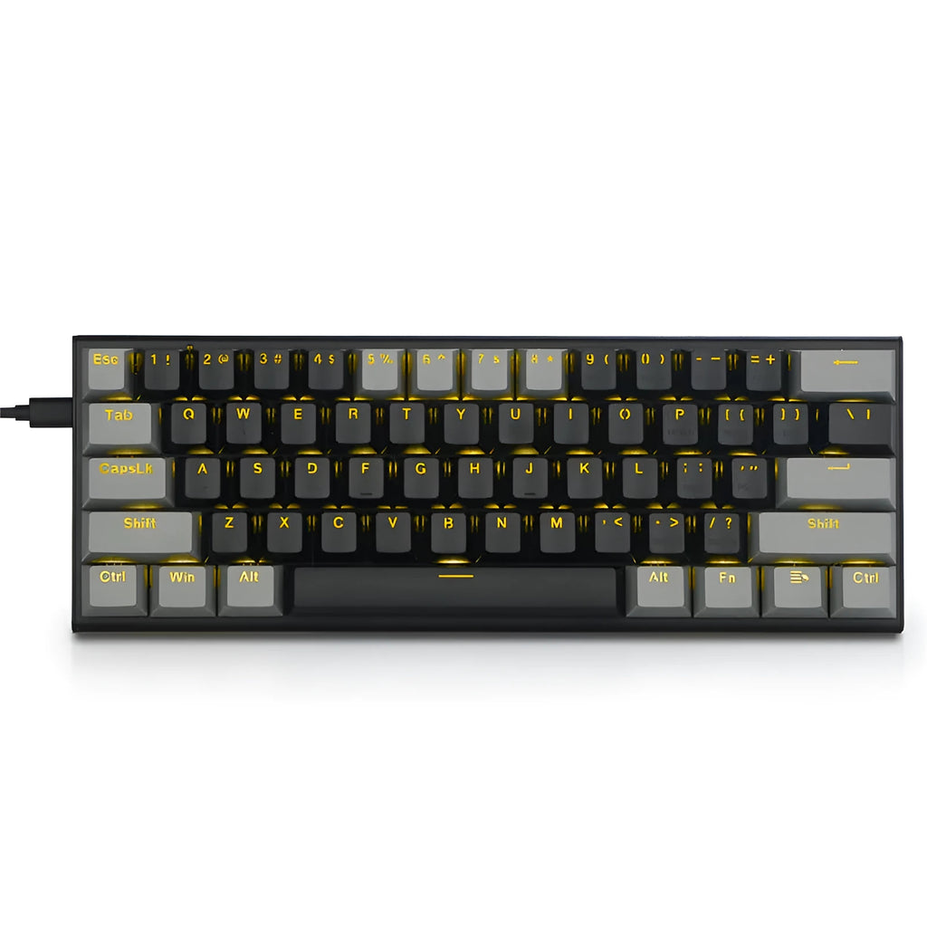Z11 mechanical keyboard with two-colour key caps and aluminium alloy frame on desk