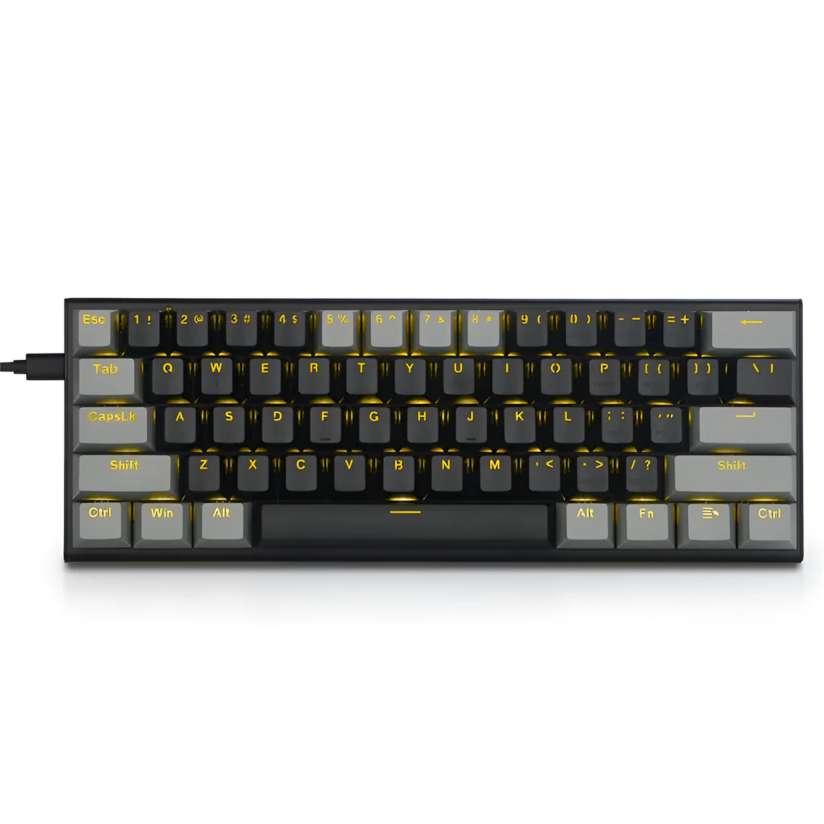 Z11 mechanical keyboard with two-colour key caps and aluminium alloy frame on desk
