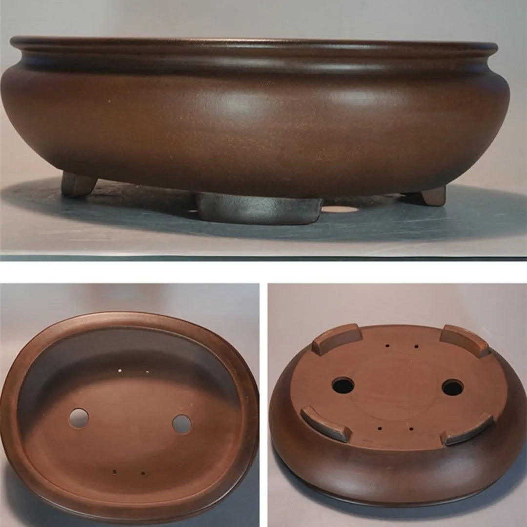 Purple clay handmade flowerpot classical style indoor desktop planter 58cm