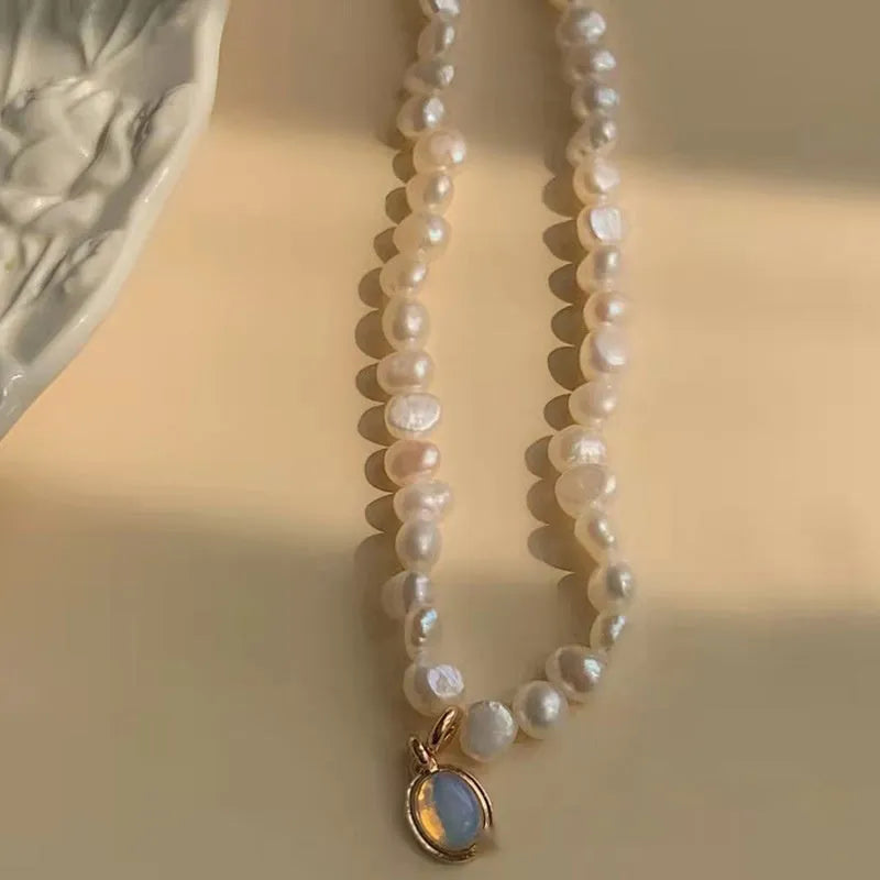 French Court vintage necklace with geometric pendant on adjustable 21-50cm chain