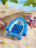 Children's egg-shaped swimming ring in blue with pearl cotton fabric seat