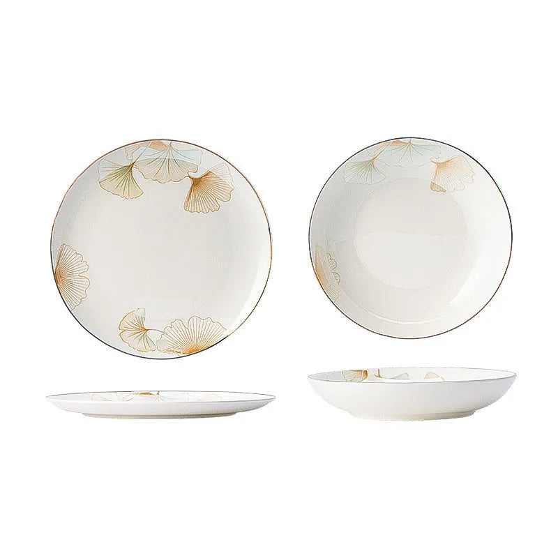 24-piece ceramic tableware gift set with glazed colour map bowls, spoons, and chopsticks