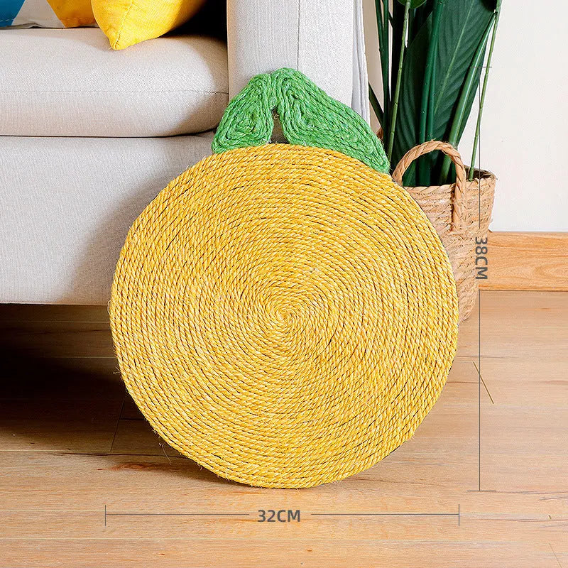 Sisal cat scratching board with wear-resistant surface in multiple colour options including dog and flower patterns