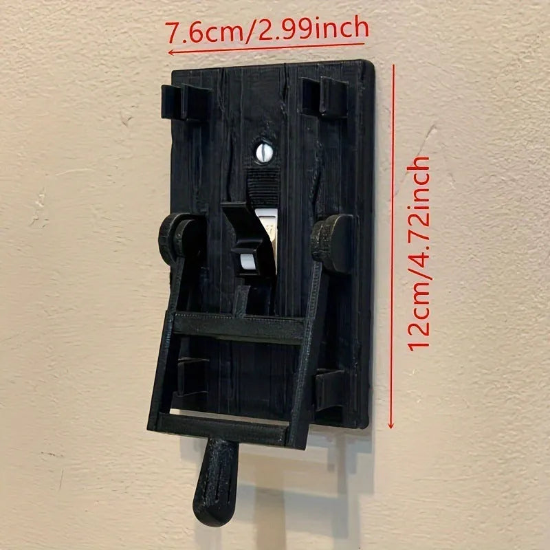Retro-inspired decorative mechanical light switch panel with American standard dimensions