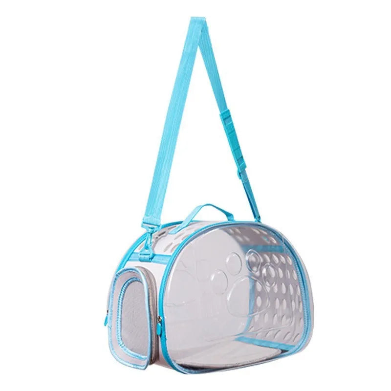 Transparent EVA space capsule cat backpack carrier in grass green colour with large 42x28x35cm interior