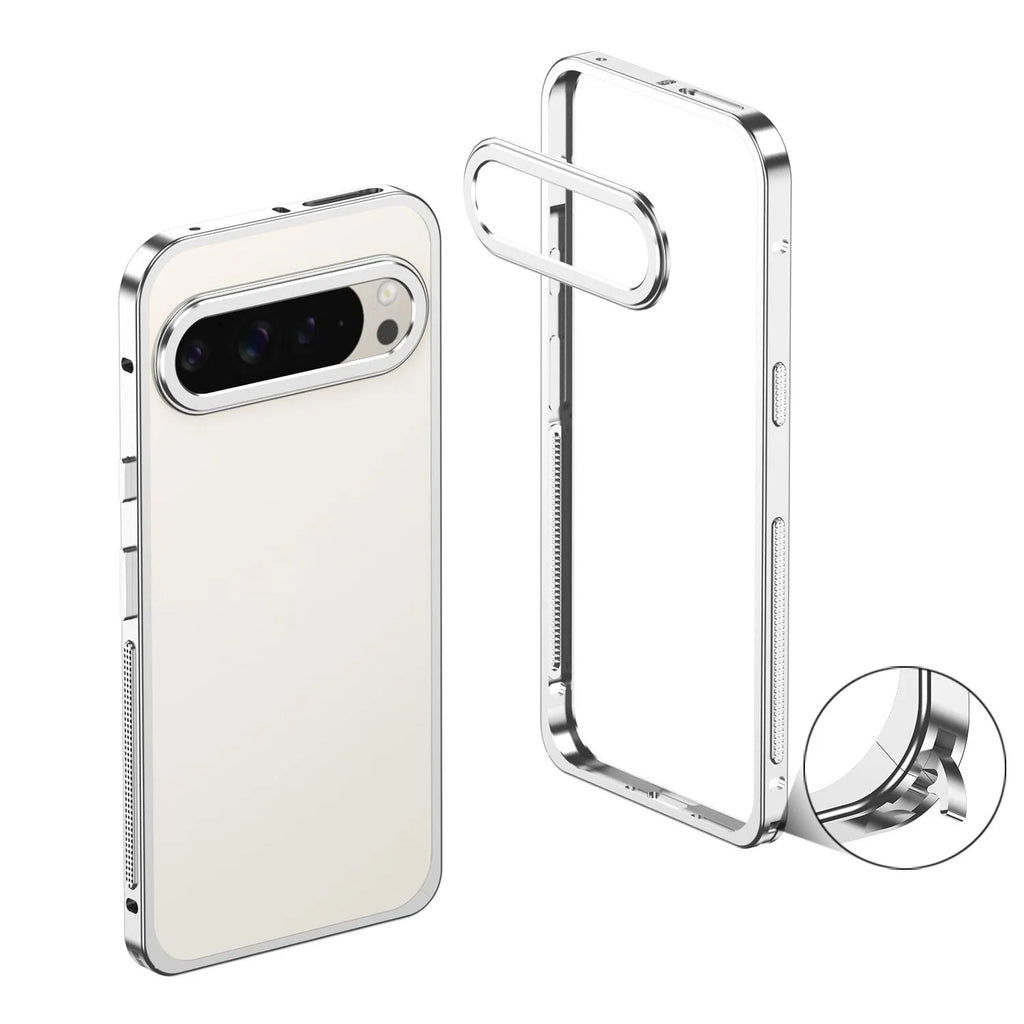 Google Pixel 9 Pro XL aluminium alloy phone case with heat dissipation system in black colour