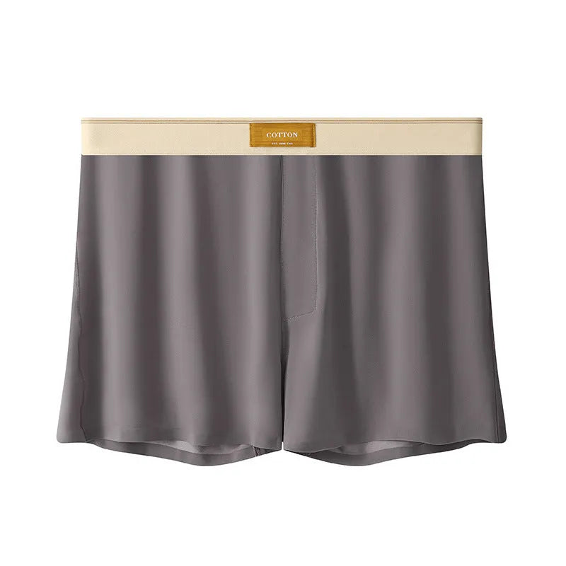 Men's ice silk underwear in solid colours showing loose fit and mid waist design