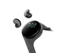 Sports smart watch with Bluetooth headset combo in black ABS design