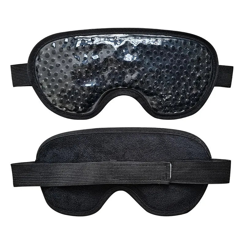 White portable rechargeable warm compress eye device with included eye mask and accessories
