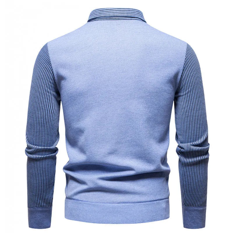 Men's fleece-lined striped shirt in solid colour, slim fit, long sleeves, sizes M to 4XL