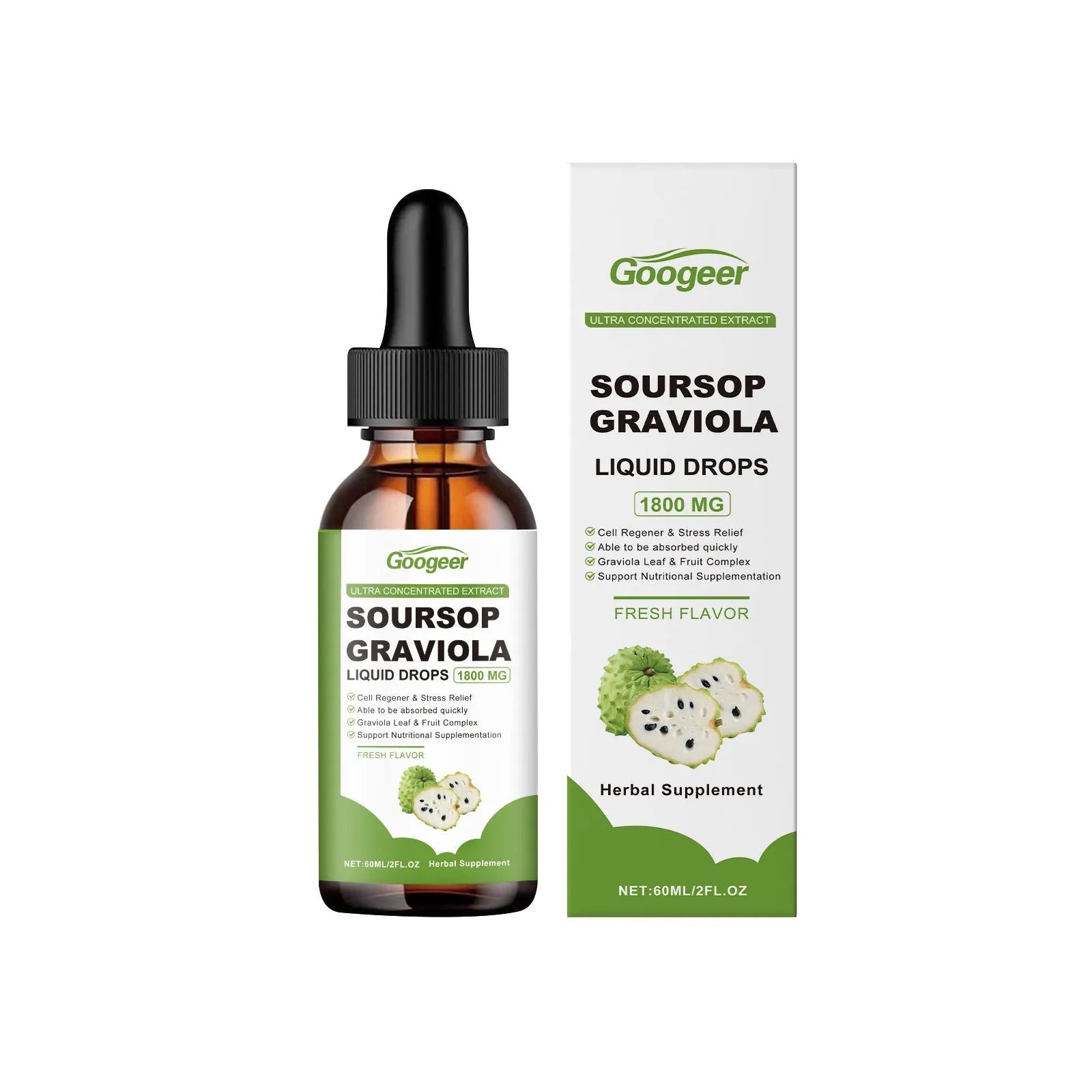 Googeer Liquid Drops Body Treatment 60ml bottle with dropper applicator
