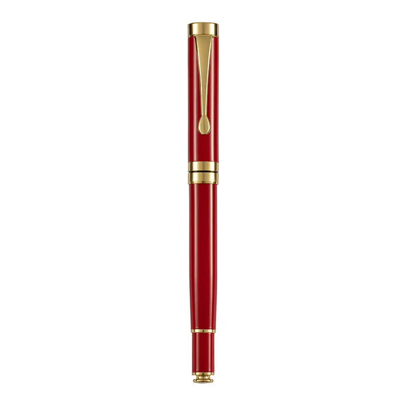 Metal fountain pen with gold clip and 0.5mm F nib for calligraphy practice