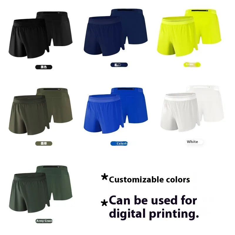 Breathable sweat-wicking anti-exposure lining exercise shorts for men in polyester fibre available in multiple colours and sizes