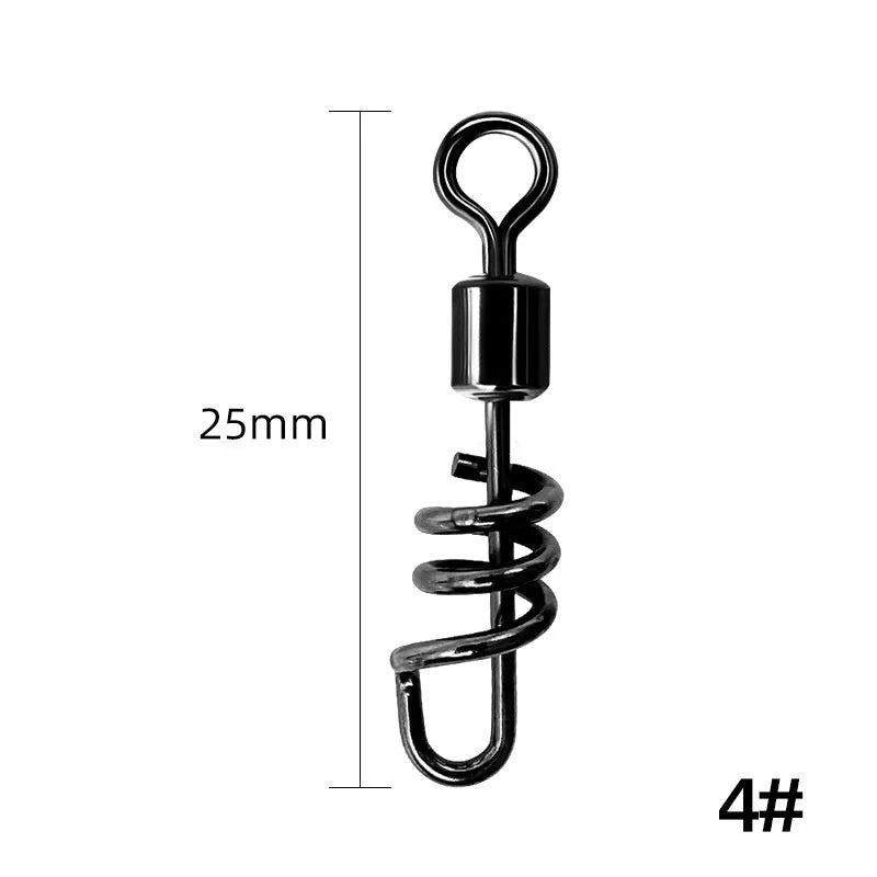 Fishing swivel connector with copper and stainless steel construction and 8-shaped ring design