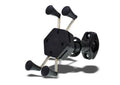 Motorcycle four-jaw aluminium alloy phone holder charger with ABS construction