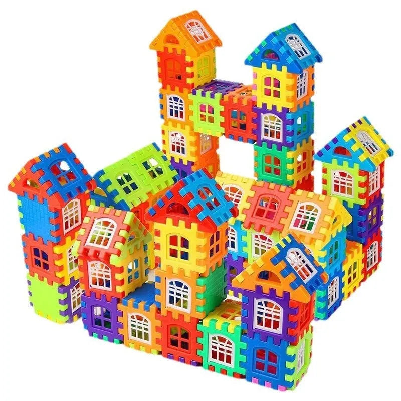 Children's oversized plastic building blocks, large particle educational toy for ages 4-6, multi-piece bag options