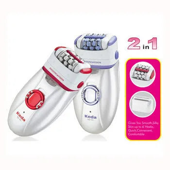 KEDA-216 colour USB electric hair removal device with charger and cleaning brush