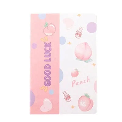 Cartoon A5 notebook with 30 sheets, showing cover design options like Cute Bear and Strawberry Rabbit.