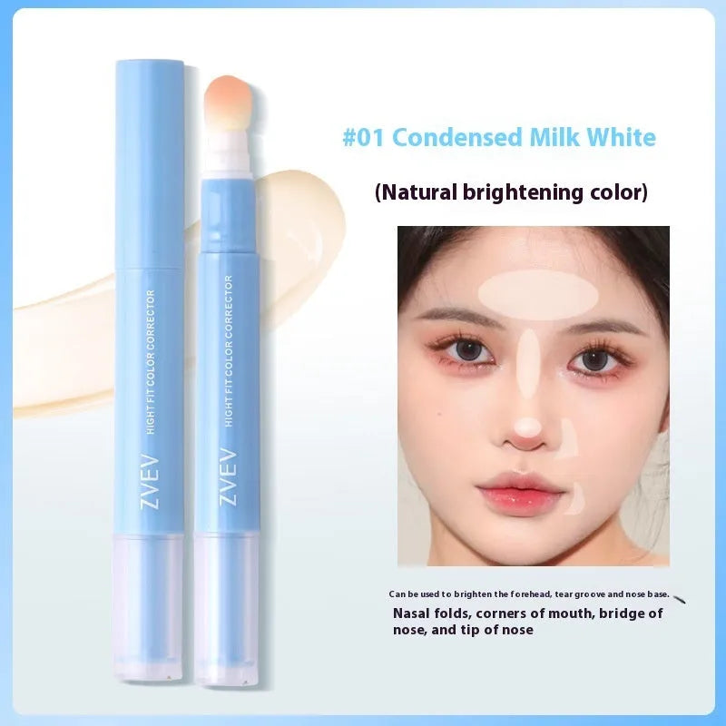 Sponge brush head concealer cream pen with 1.5g net content in three colour shades